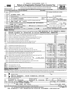 Return of Organization Exempt From Income Tax