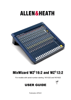 MixWizard WZ316:2 and WZ312:2