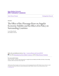 The Effect of the Okavango River on Angola`s Economic Stability