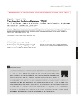 The Adaptive Evolution Database (TAED) | Genome Biology | Full Text