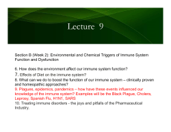 Lecture 9 Environmental and Chemical Triggers of Immune System