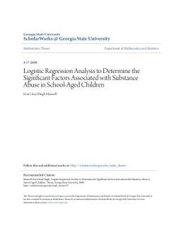 Logistic Regression Analysis to Determine the Significant Factors