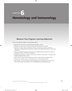 Hematology and Immunology
