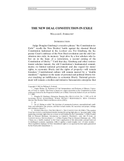 The New Deal Constitution in Exile