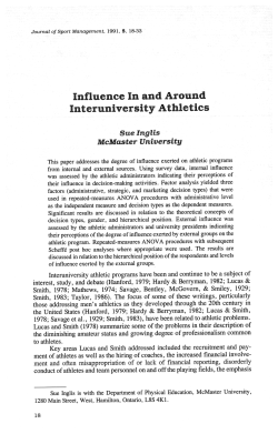 Influence 111 rand Around Interuniversity Athletic