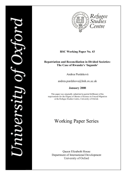 information - Refugee Studies Centre