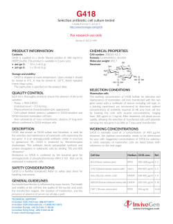 G418 | Data Sheet | InvivoGen