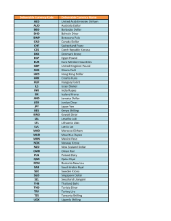 see a complete list of currencies (PDF 188KB).