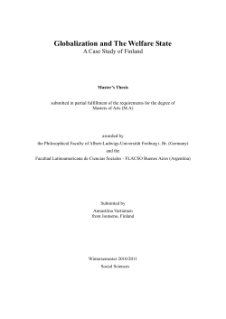 Globalization and The Welfare State