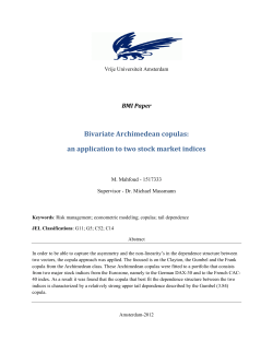 Bivariate Archimedean copulas - Vrije Universiteit Amsterdam
