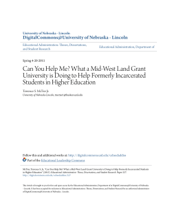 Can You Help Me? What a Mid-West Land Grant University is Doing