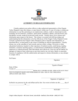 AUTHORITY TO RELEASE INFORMATION I hereby authorize any