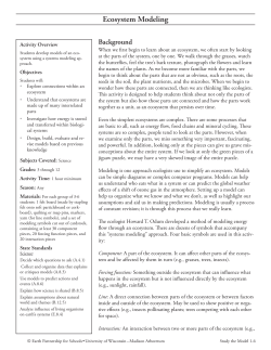 Ecosystem Modeling - Earth Partnership
