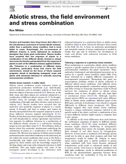 Abiotic stress, the field environment and stress
