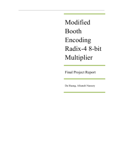 Modified Booth Encoding Radix-4 8