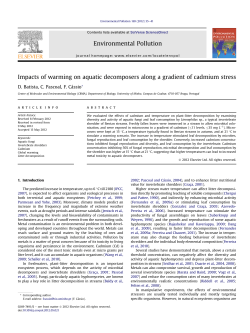 Impacts of warming on aquatic decomposers along a gradient of