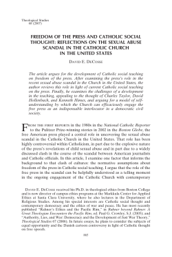 freedom of the press and catholic social thought