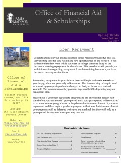 May 2017 Graduate Repayment Newsletter