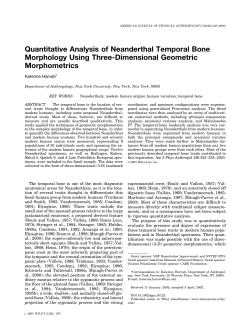 Quantitative analysis of Neanderthal temporal bone morphology