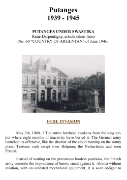 Putanges 1939 - 1945 - Office de tourisme Putanges