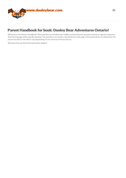 to the Parent Handbook - Dooley Bear Adventures Arizona!