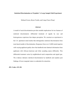 Statistical Discrimination or Prejudice? A Large Sample Field