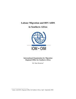 Labour Migration and HIV/AIDS in Southern Africa