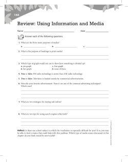 Review: Using Information and Media