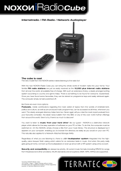 NOXON_iRadio_Cube_TechnicalData_GB 1360KB Aug 26