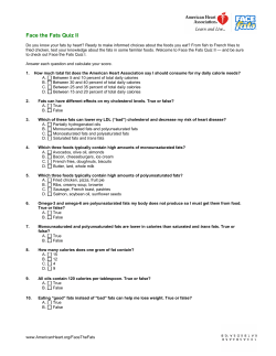 Face The Fats Quiz II PDF FINAL