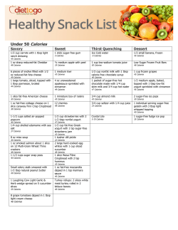 Snacks Under 50 Calories - Diet-to-Go