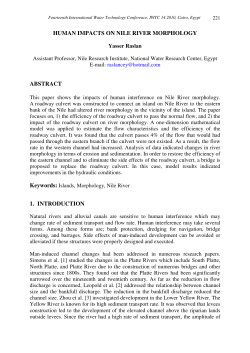 Human Impacts on Nile River Morphology