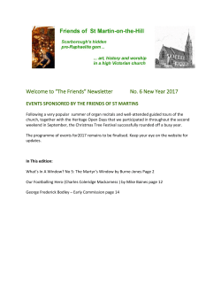Newsletter 5 - the Friends of St. Martin`s