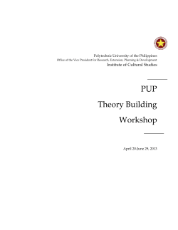 The power - PUP Theory Workshop