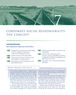 Corporate Social Responsibility: The Concept