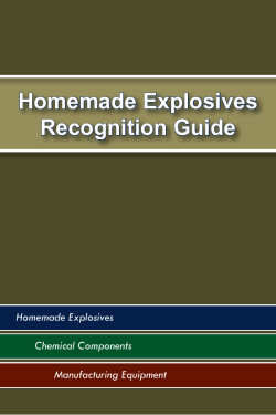 Homemade Explosives Recognition Guide - Better