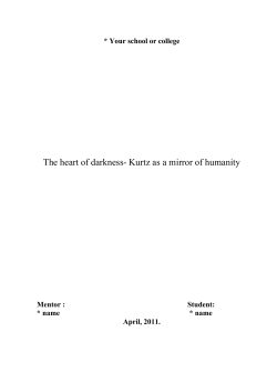 The heart of darkness- Kurtz as a mirror of humanity