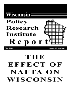 the effect of nafta on wisconsin - Wisconsin Policy Research Institute