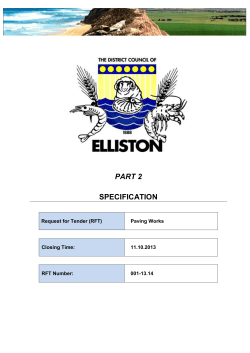 E2 Specification for the Provision of Minor Works by Tender