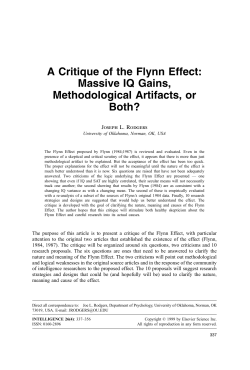A Critique of the Flynn Effect: Massive IQ Gains, Methodological
