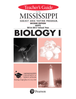 Biology I Teacher`s Guide