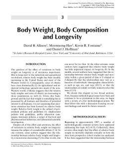 "Body Weight, Body Composition and Longevity". In: International