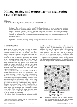 Milling, mixing and tempering - an engineering view of