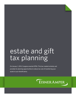 estate and gift tax planning