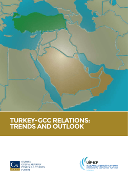 Turkey-GCC relaTions: Trends and ouTlook