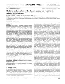 Defining and predicting structurally conserved regions in protein