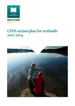 CEPA-action plan for wetlands 2011-2014