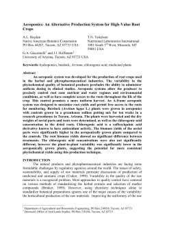Aeroponics: An Alternative Production System