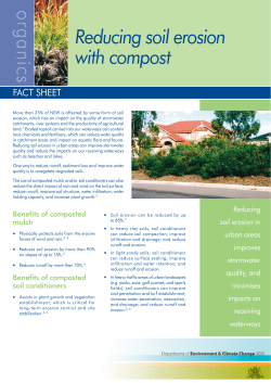 Reducing soil erosion with compost