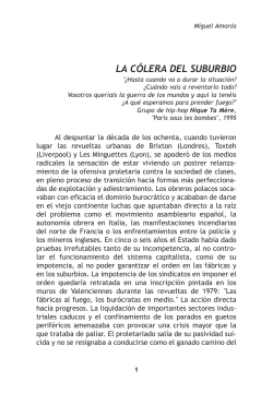 la c&oacute;lera del suburbio